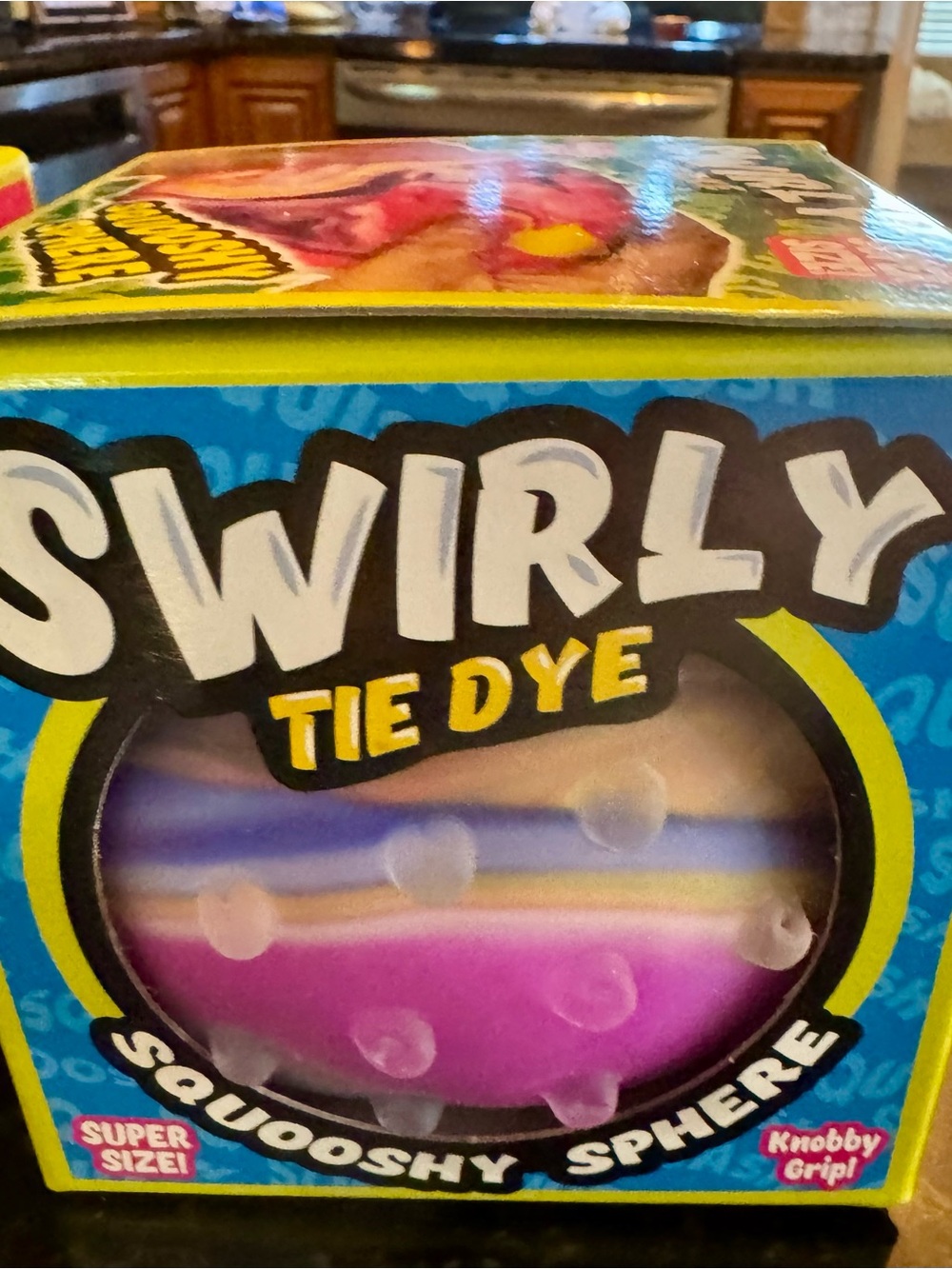 Swirly Tie Dye Squooshy Sphere Multi Color Marbled Squishy Ball